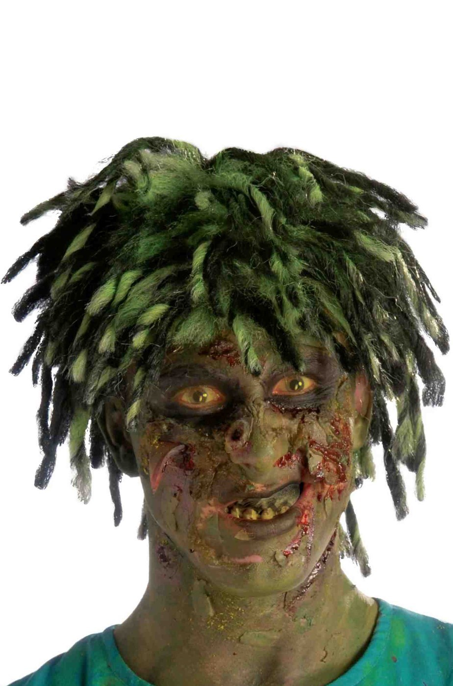 Parrucca uomo corta verde zombie