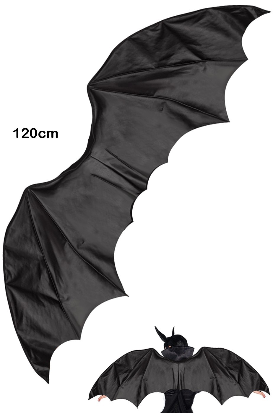 Ali drago pipistrello nere grandi in simil pelle cm 120 di apertura per Malefizia o Malefica cosplay
