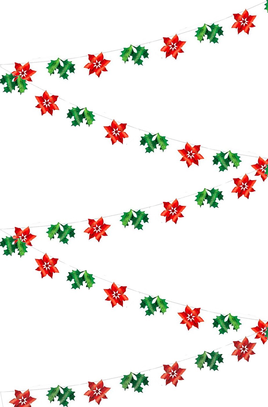 decorazione natalizia o festone a stella di natale rosse 30 metri