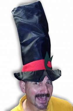 Cappello Natale Maxi Cilindro Rosso e Nero