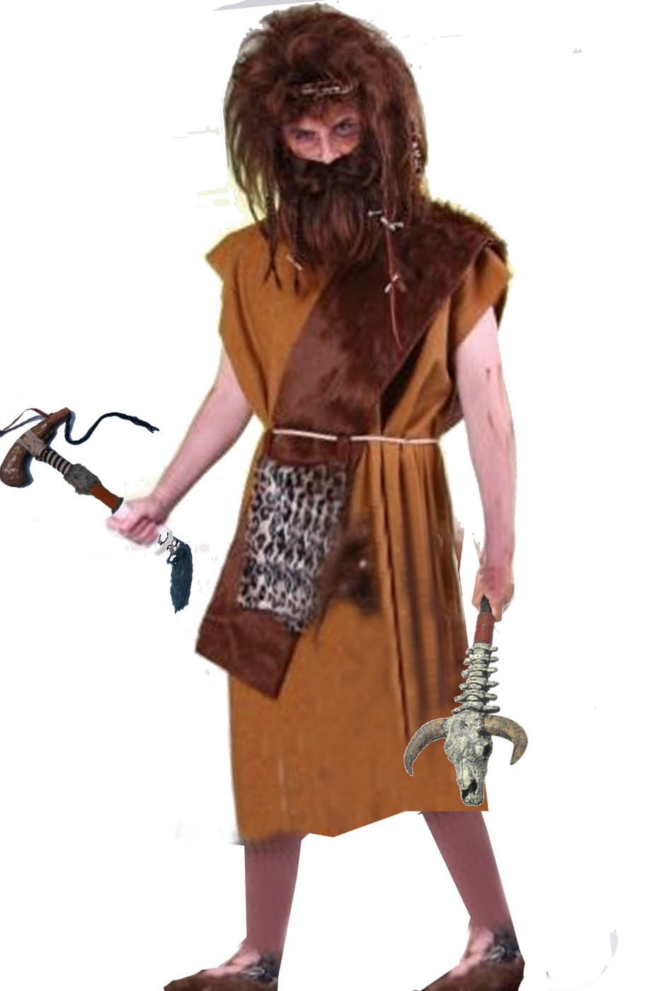 Costume carnevale uomo delle caverne primitivo