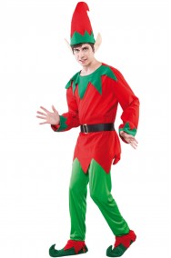 Costume da Elfo di Babbo Natale Rosso e Verde The Elf