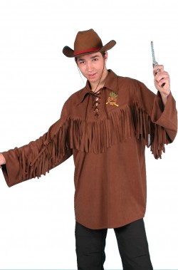 Giacca cowboy, trapper, esploratore in simil camoscio