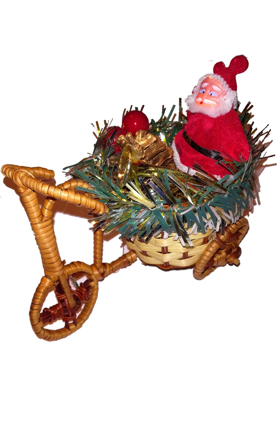 Decorazione Natalizia Babbo Natale su cestino
