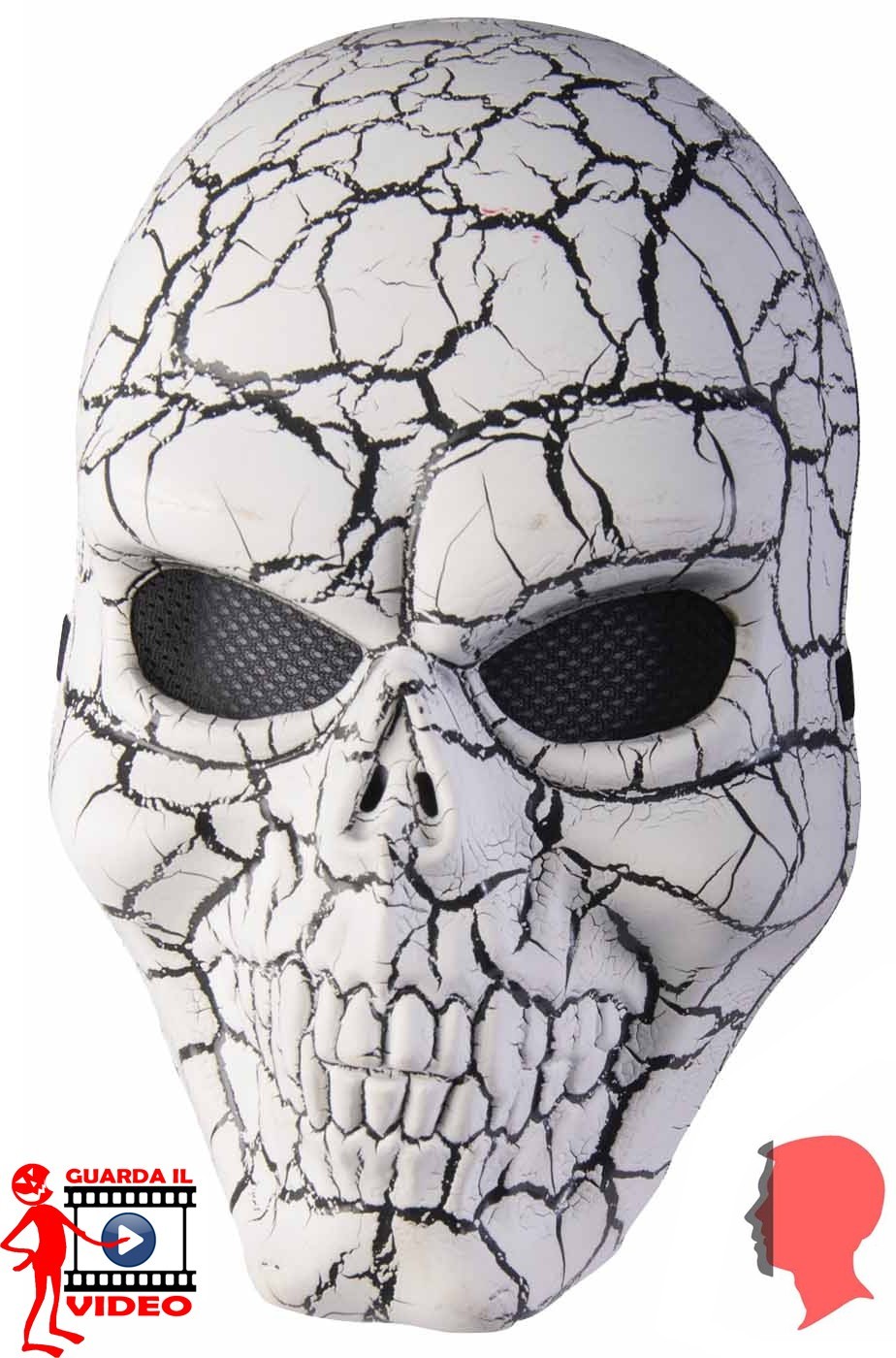 Maschera teschio marmorizzato o pietrficato Maschera teschio marmorizzato o pietrficato