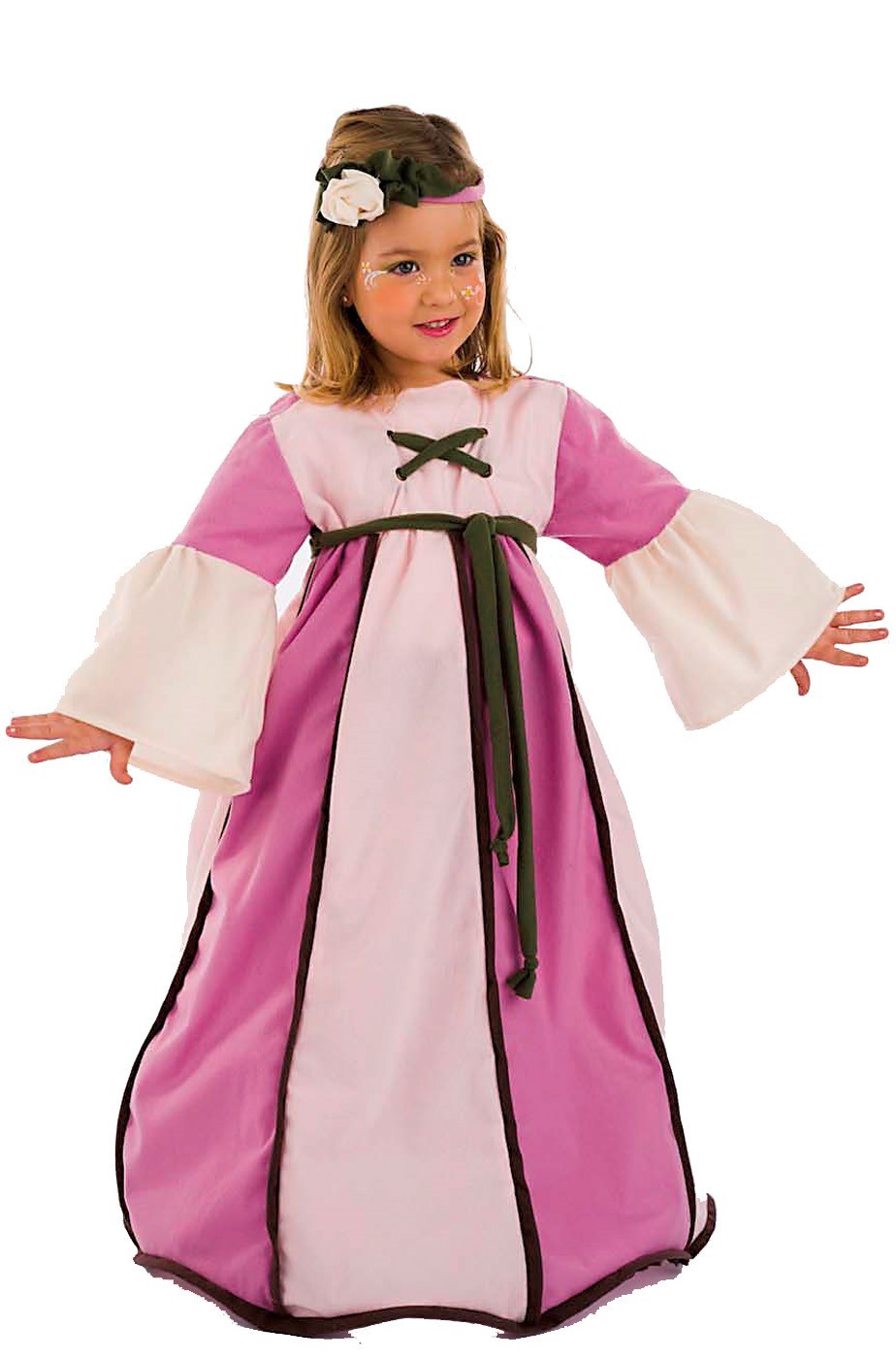 Costume di Carnevale bambina da Principessa Rosa vestito di qualita