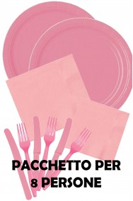 Party rosa pacchetto offerta per 8 persone solo piatti grandi