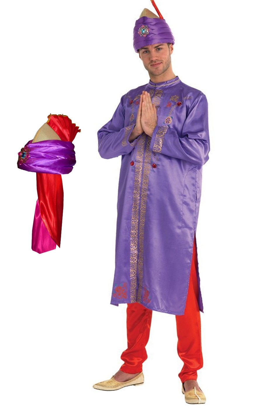 Costume Attore di Bollywood adulto mandarino cinese principe asiatico