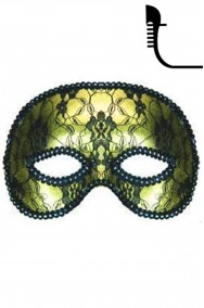 maschera carnevale stile veneziano mezzo viso oro