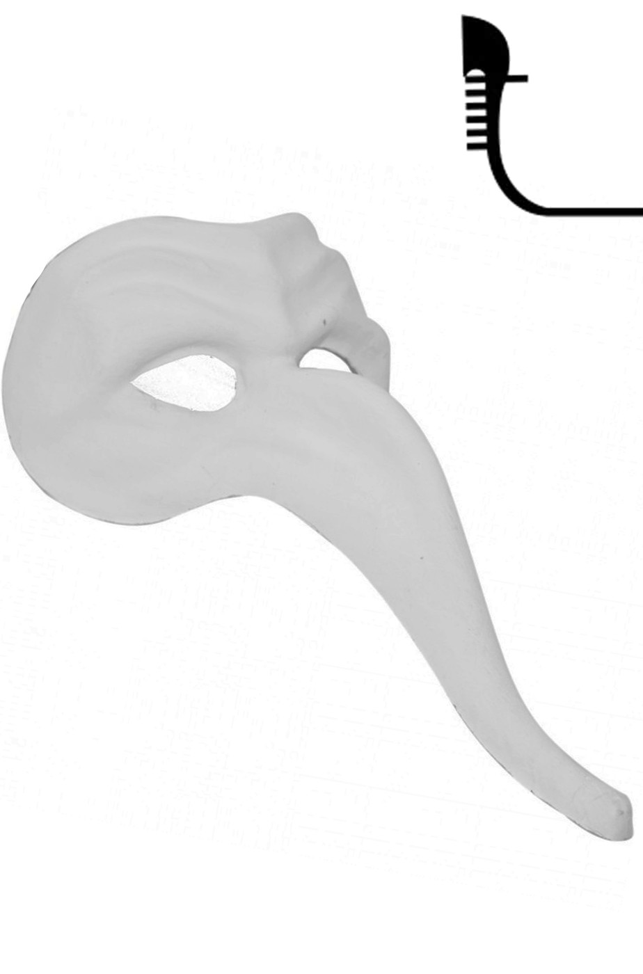 Maschera bianca con nasone Maschera bianca con nasone