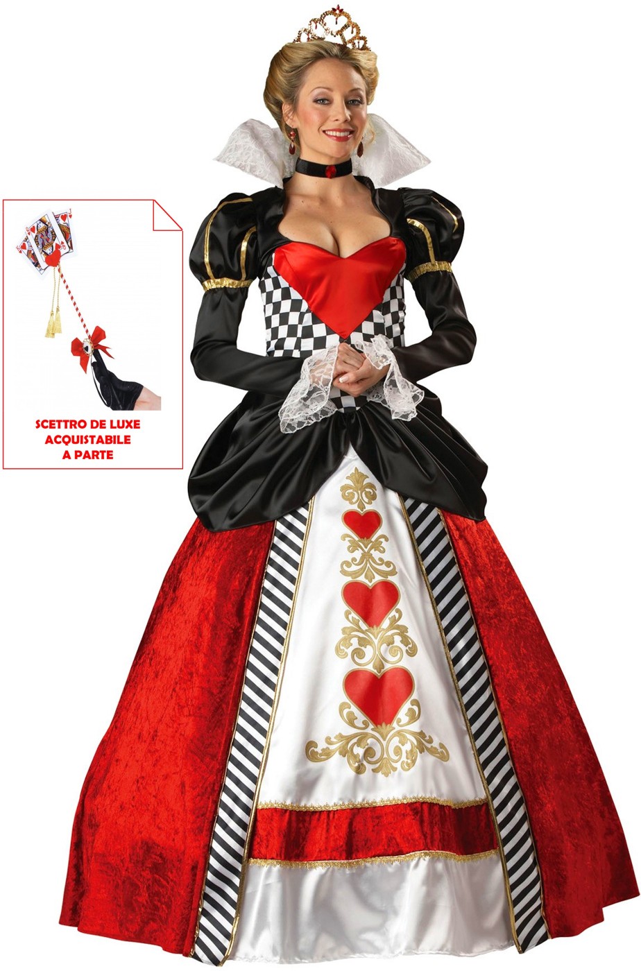 Costume Regina di cuori lusso QUALITA' LUSSO