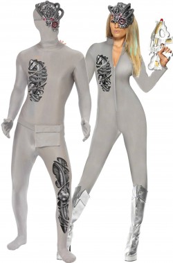 Costume uomo robot androide borg