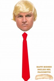 Pacchetto parrucca di Donald Trump e finta cravatta rossa