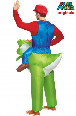 Costume Super Mario che cavalca Yoshi