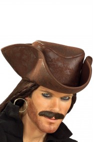 Cappello da Pirata a Tricorno tipo Capitan Sparrow
