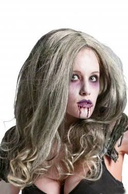 Parrucca Donna Lunga Zombie Halloween