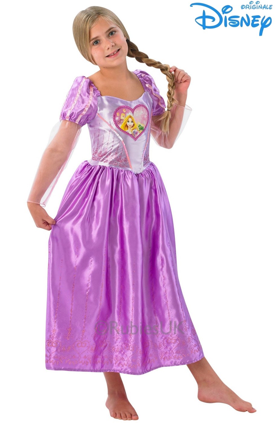 Costume originale Disney Principessa Rapunzel Cuore Tenero