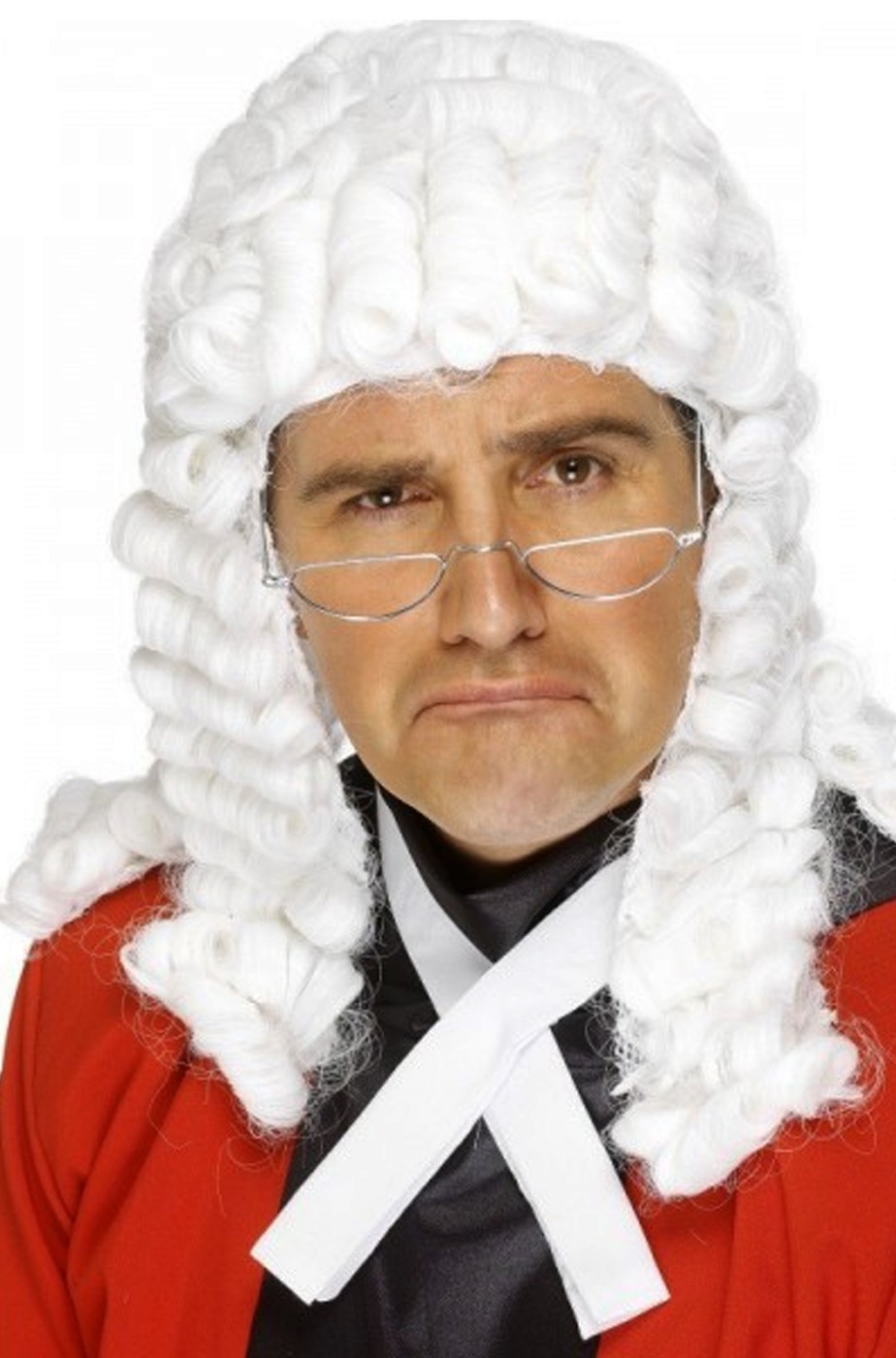 Parrucca bianca con boccoli lunga da giudice inglese o americano | eBay