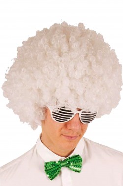 Parrucca afro bianca riccia anni 70