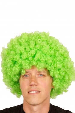 Parrucca afro verde riccia anni 70
