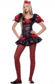 Costume Halloween donna Biancaneve horror gonna a palloncino