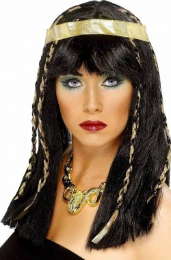 Parrucca donna lunga liscia Cleopatra