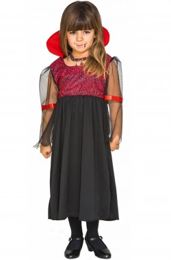 Costume Halloween Bambina economico Vampira figlia di Dracula