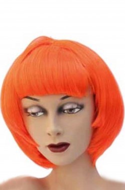 Parrucca donna arancione corta a caschetto