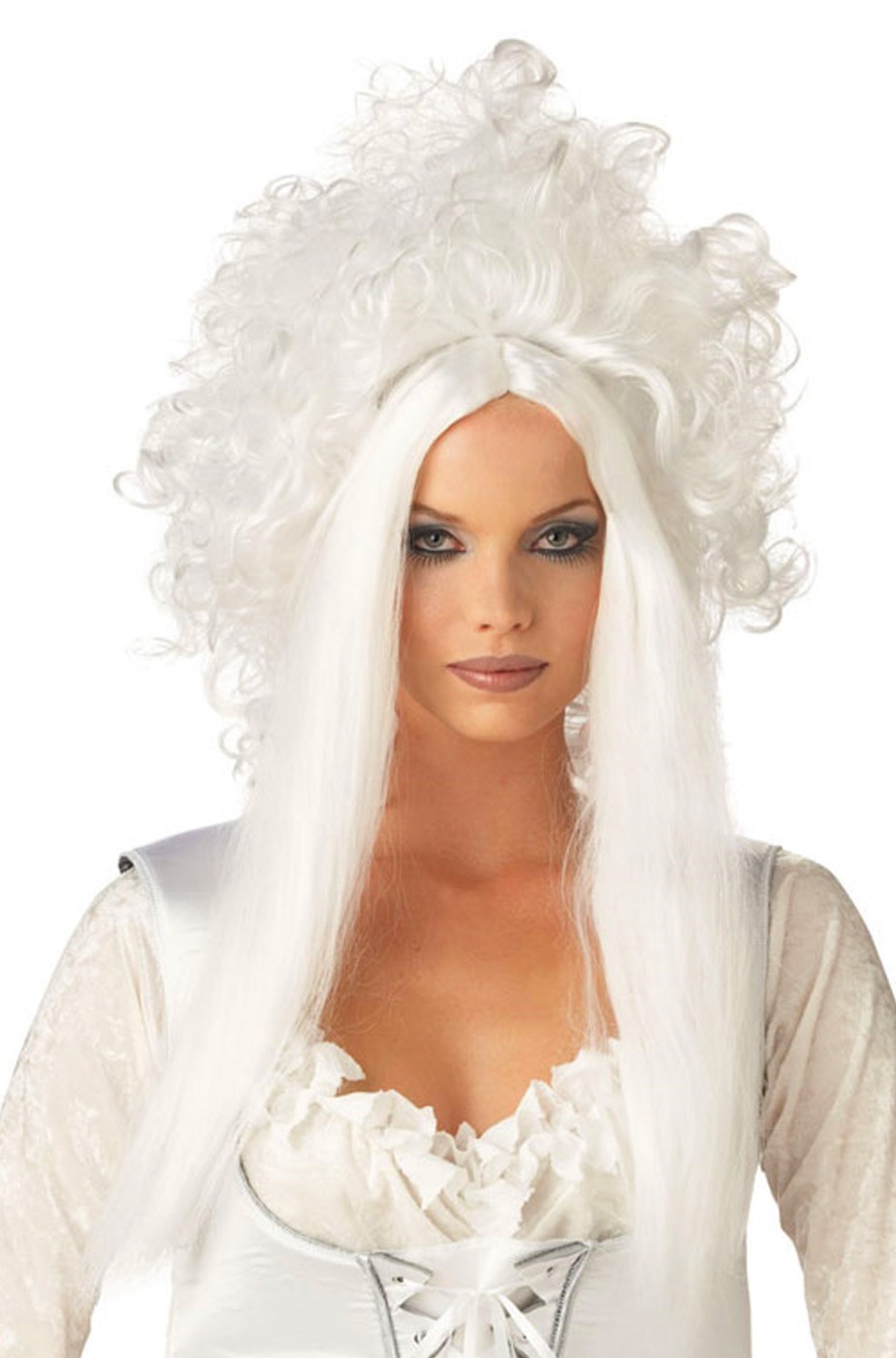 Parrucca donna bianca lunga