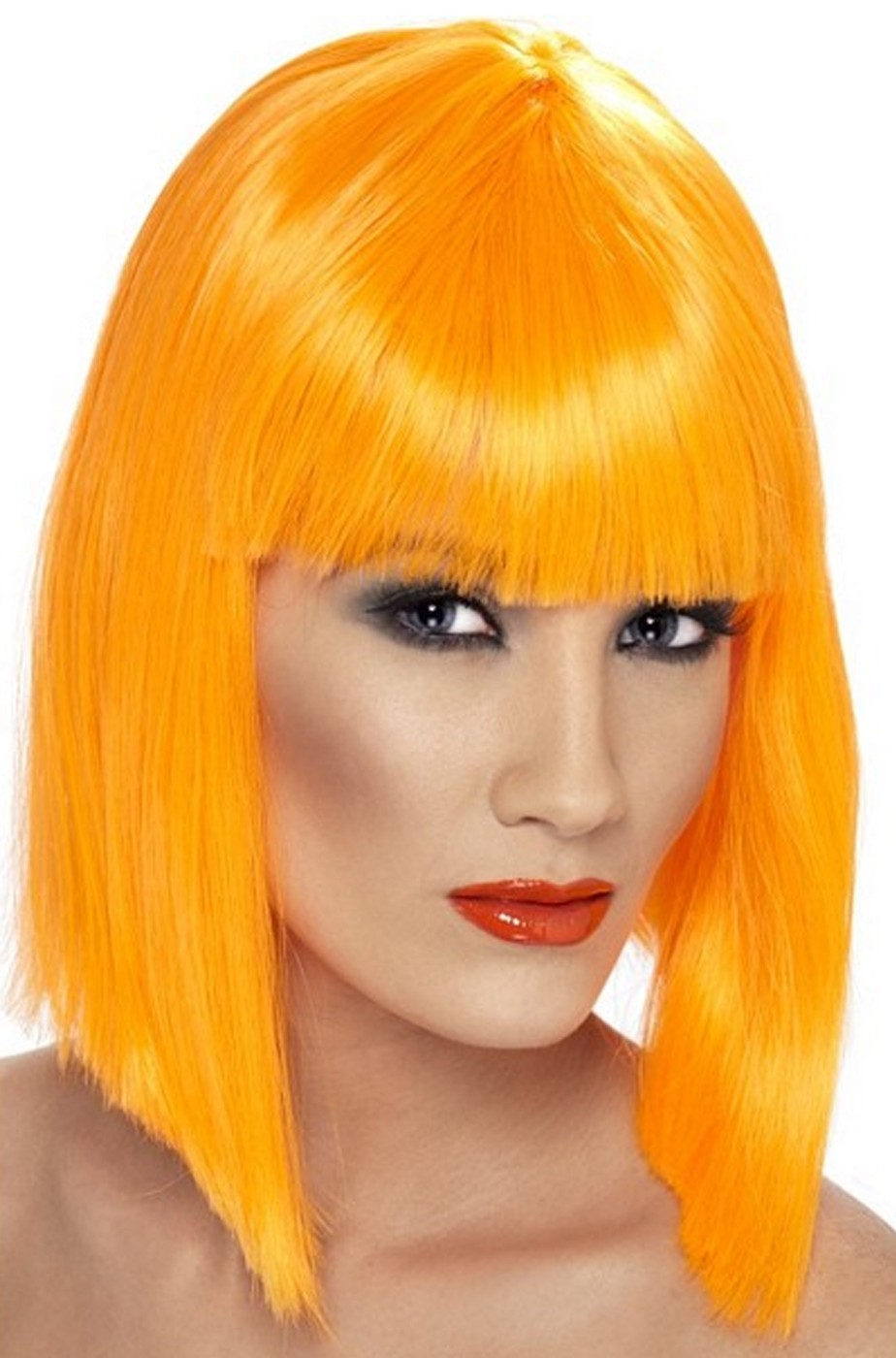 Parrucca donna corta arancione a caschetto Parrucca donna corta arancione a caschetto