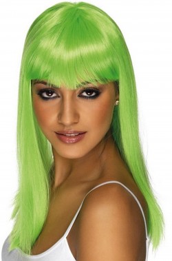 Parrucca donna lunga verde