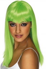 Parrucca donna lunga verde