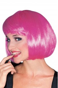 Parrucca donna rosa corta a caschetto