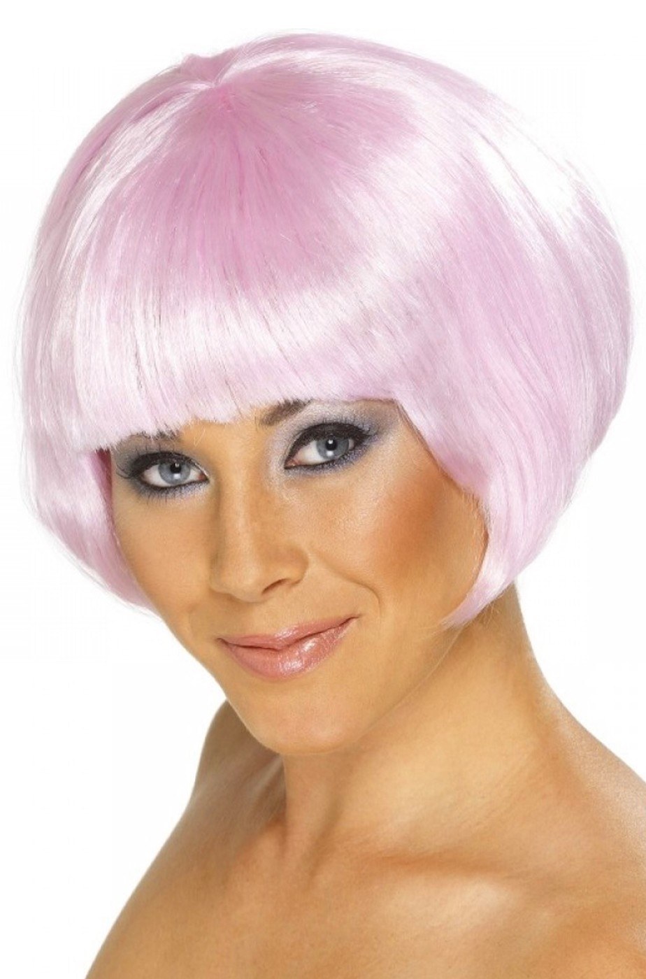 parrucca caschetto rosa
