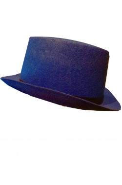 Cappello a cilindro blu altezza 13 cm