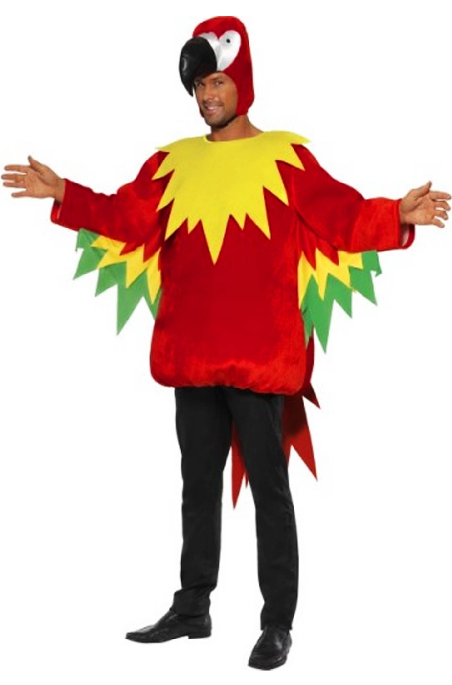 vestito di carnevale da pappagallo unisex per uomo e donna coloratissimo