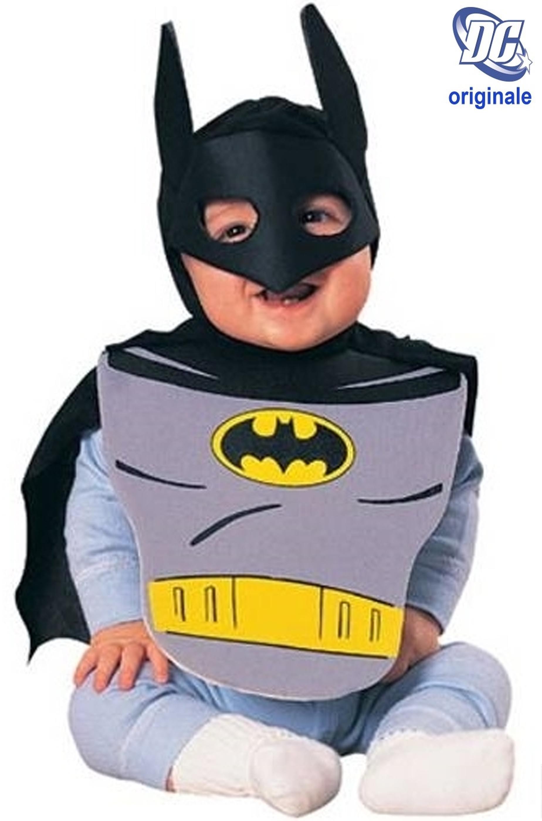 Costume carnevale Bambino Batman bavaglio mantello con maschera