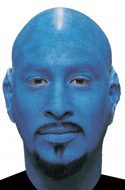 Parrucca unisex pelata blu