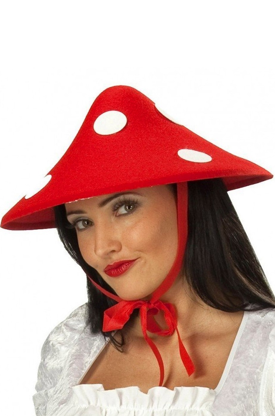 Cappello da fungo rigido rosso con pois bianchi amanita muscaria
