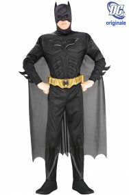 Costume Batman De Luxe Con Muscoli Nero