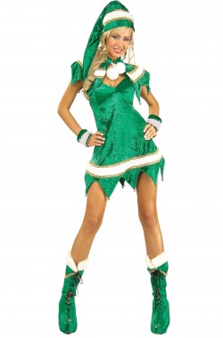 Costume abito Elfo donna di Babbo Natale Sexy