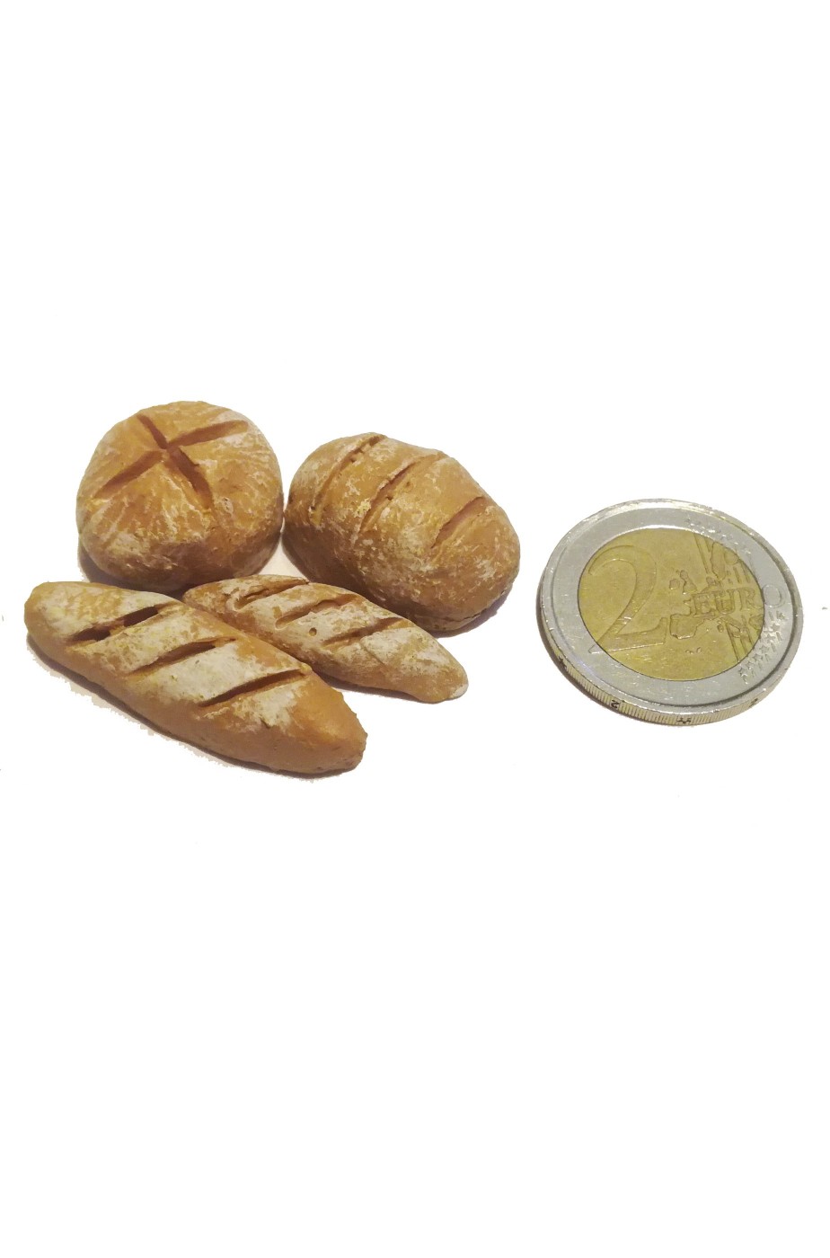 Accessori presepe panettiere: pane e panini realizzato a mano
