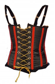 Misure corsetto donna taglia 42 oro, nero e rosso
