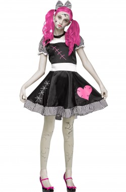 Costume Halloween donna bambola Horror o cupido dark