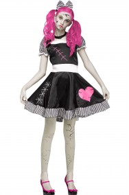 Costume Halloween donna bambola Horror o cupido dark
