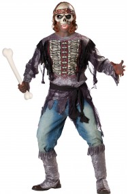 Costume uomo scheletro guerriero indiano zombie