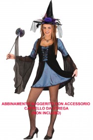 Costume da fata gotica azzurra e nera