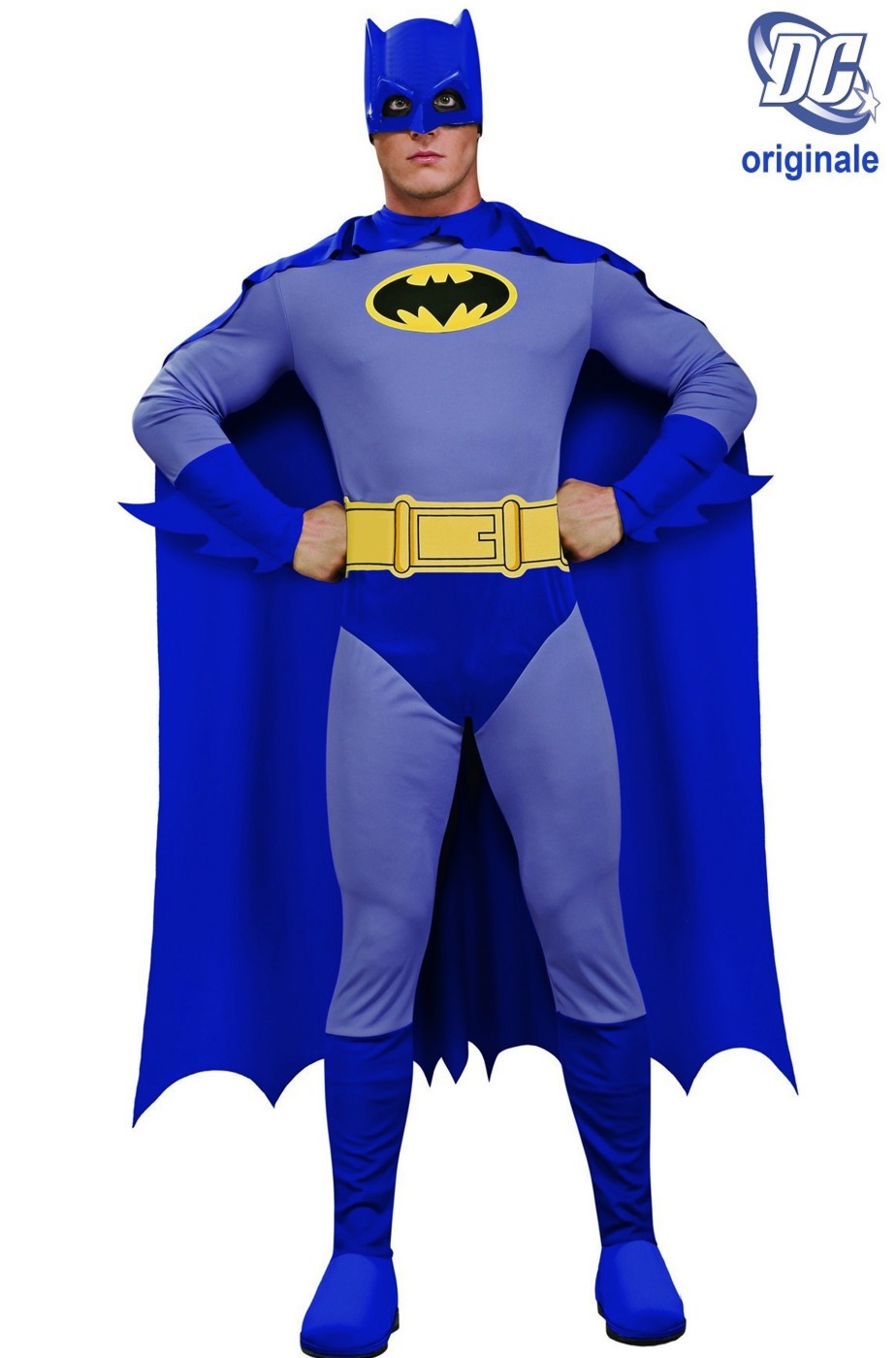 Costume Batman adulto grigio e blu fumetto comics