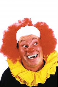 Parrucca unisex rossa clown