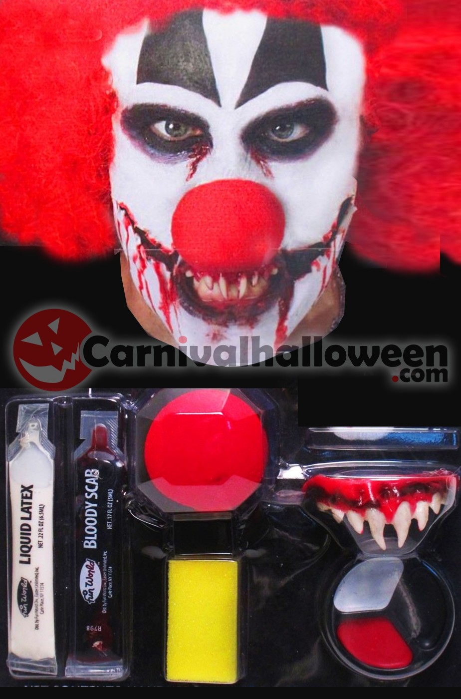 Clown Horror Assortimento Kit trucco Killer Clown IT Pennywise